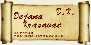 Dejana Krasavac vizit kartica